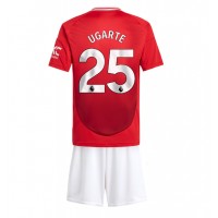 Echipament fotbal Manchester United Manuel Ugarte #25 Tricou Acasa 2024-25 pentru copii maneca scurta (+ Pantaloni scurti)